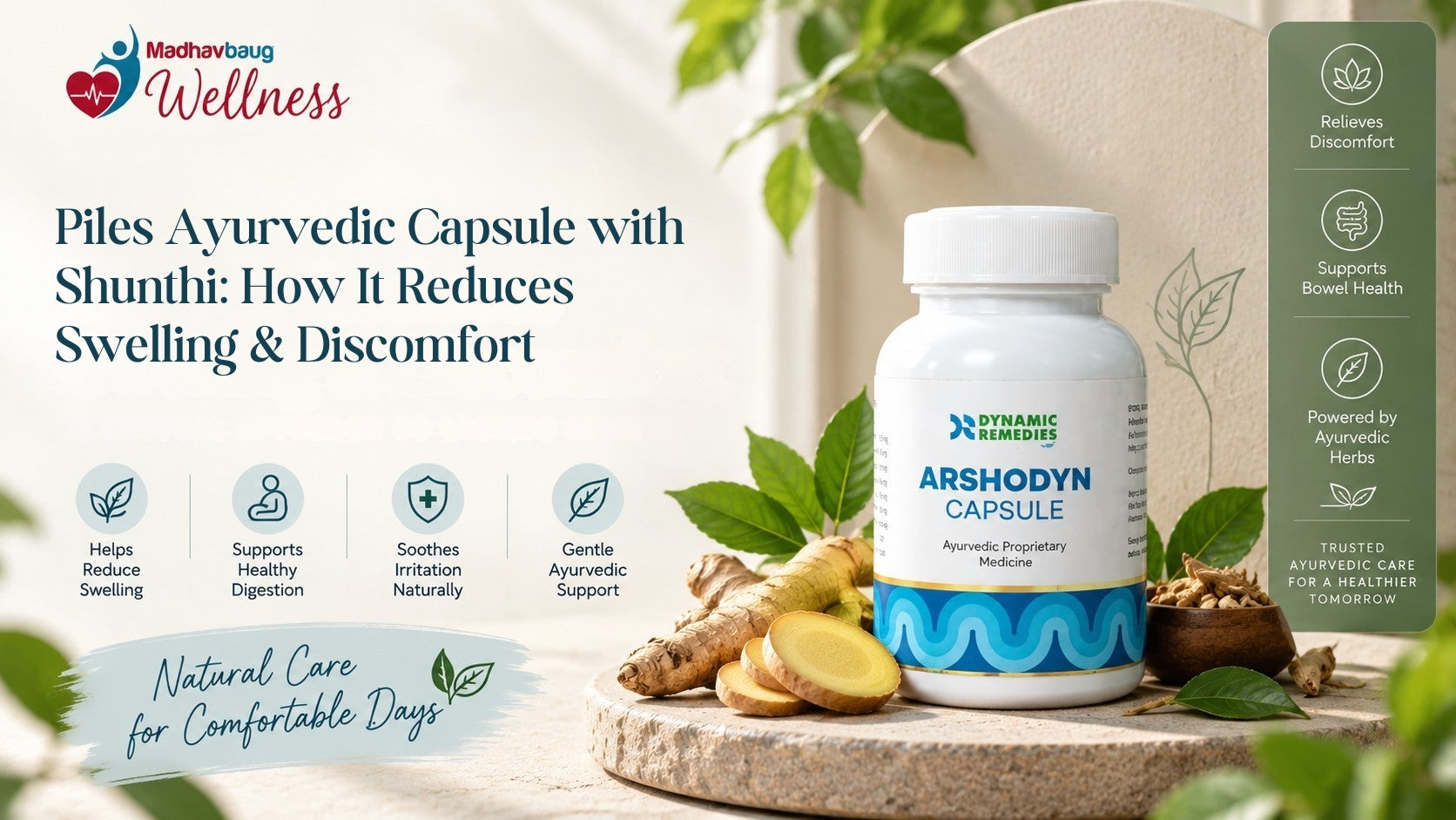 Piles Ayurvedic Capsule with Shunthi - How It Reduces Swelling & Discomfort