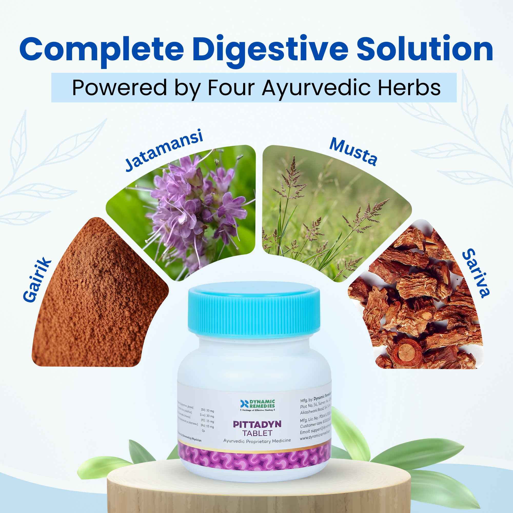 Pittadyn Tablets for Acidity, Heartburn & Indigestion | Ayurvedic Digestive Support