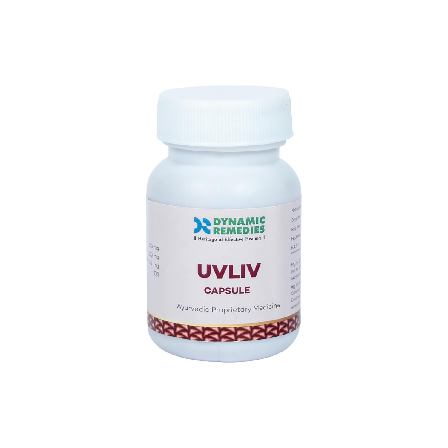 UV Liv Capsule | Health & Personal care Capsules for Liver Helth & Digestion | With Giloy & Guduchi | Supports Liver Function, Reduces Inflammation & Boosts Immunity | 60 Caps (Pack of 1)