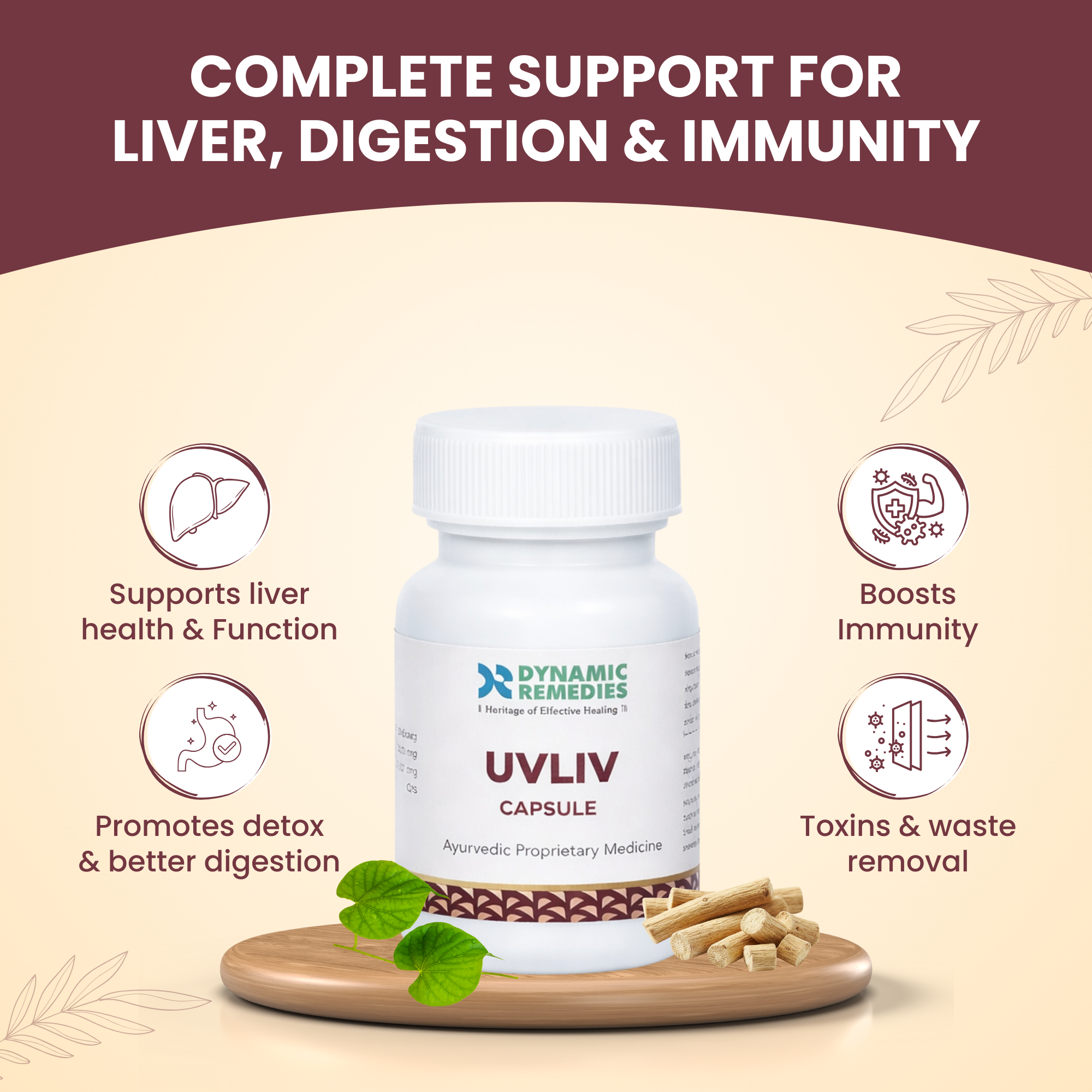 UV Liv Capsule – Ayurvedic Liver Detox, Digestion & Immunity Support | 60 Capsules