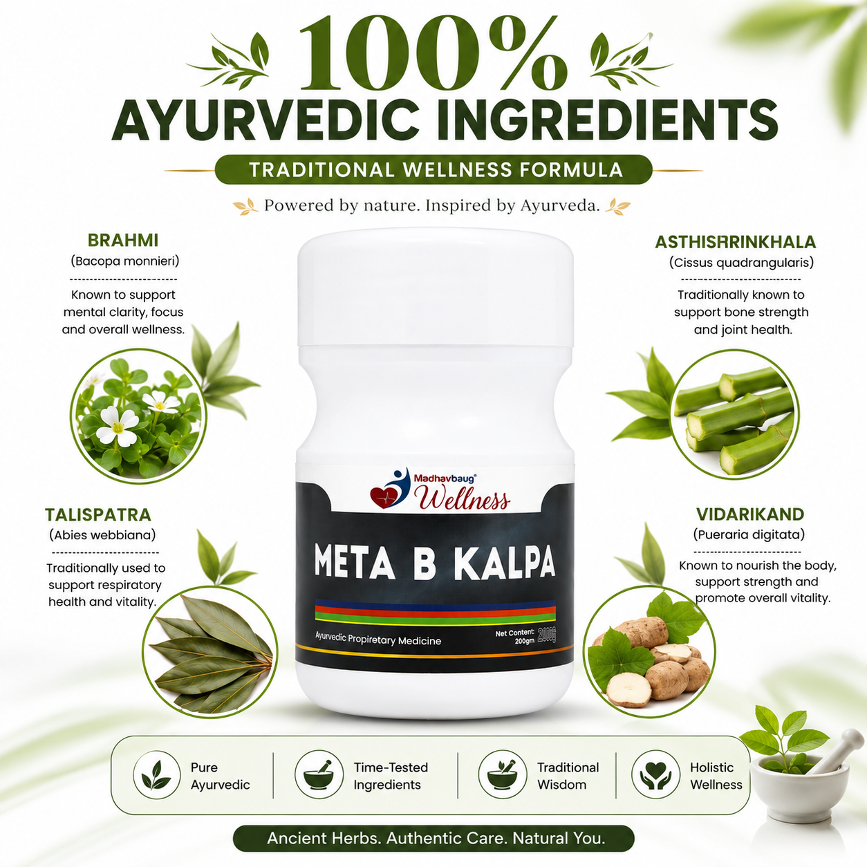 META B KALPA – Ayurvedic Growth & Wellness Powder for Kids | Bone Strength, Focus & Immunity Support