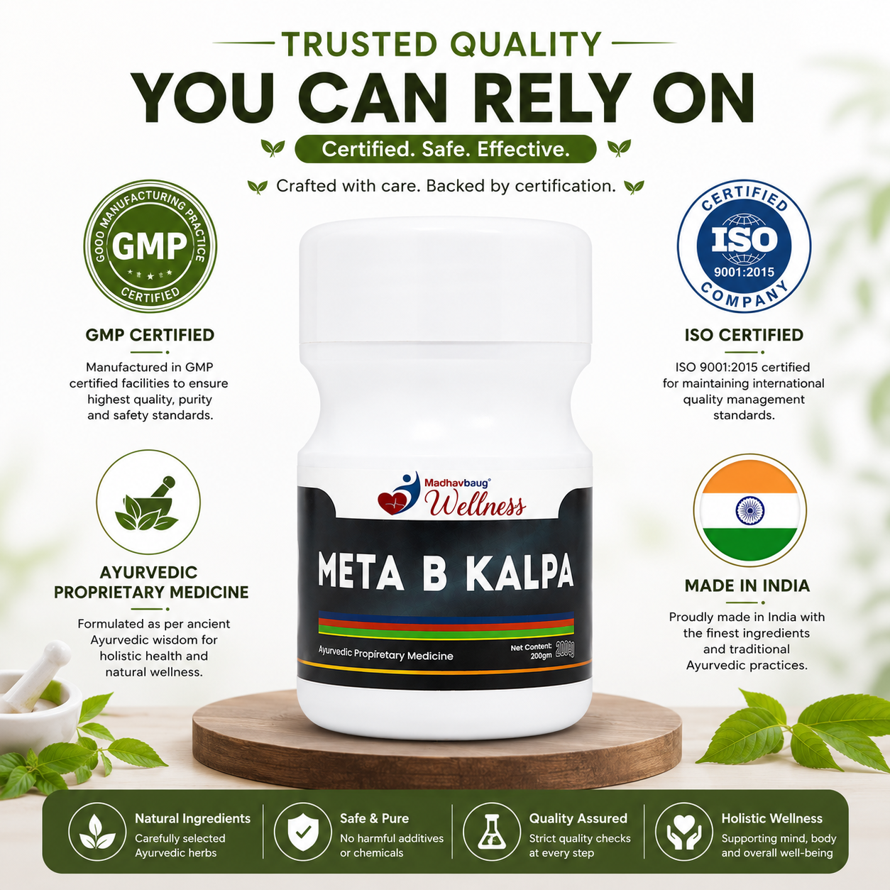 META B KALPA – Ayurvedic Growth & Wellness Powder for Kids | Bone Strength, Focus & Immunity Support