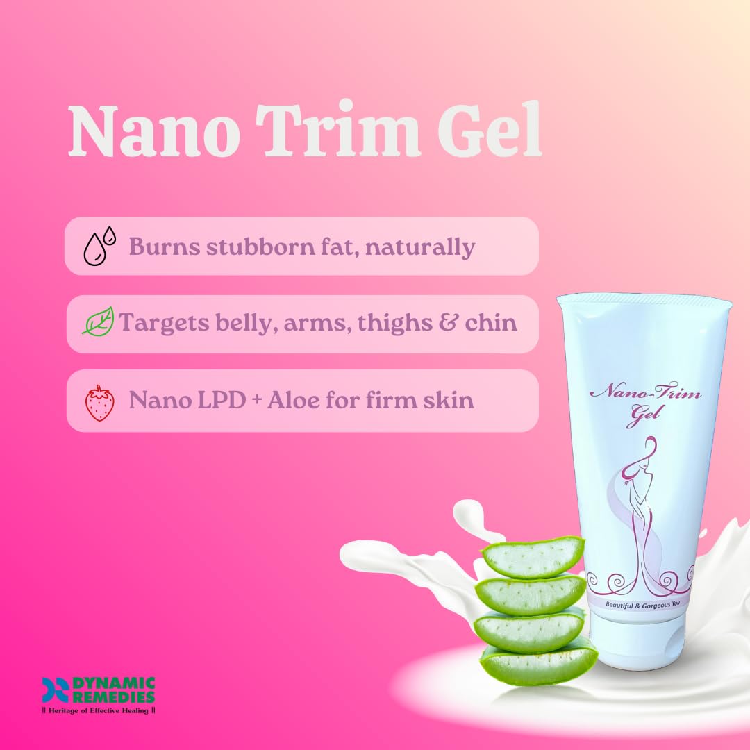 Nano Trim Herbal Body Massage Gel | For Abdomen, Arms, Thighs & Chin | Non-Greasy Formula