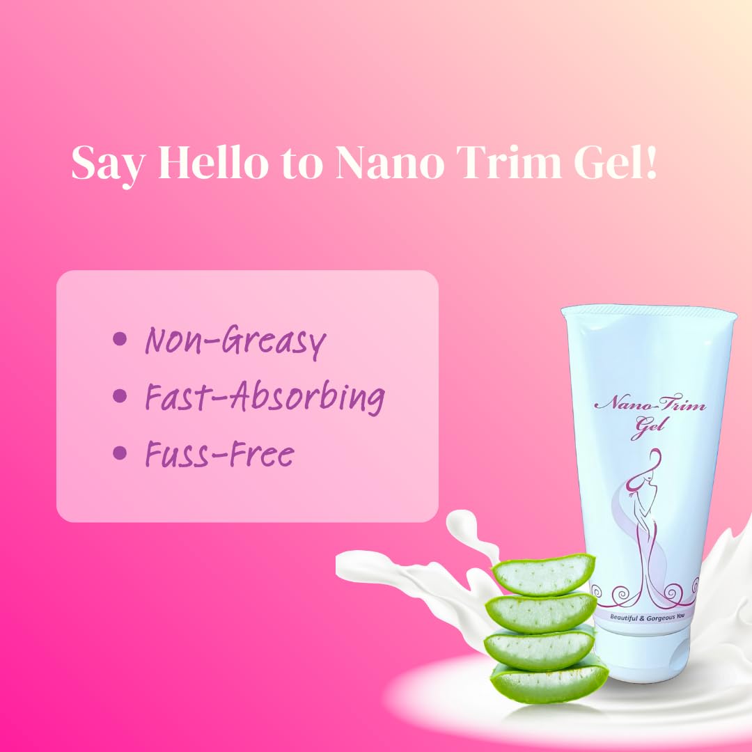 Nano Trim Herbal Body Massage Gel | For Abdomen, Arms, Thighs & Chin | Non-Greasy Formula