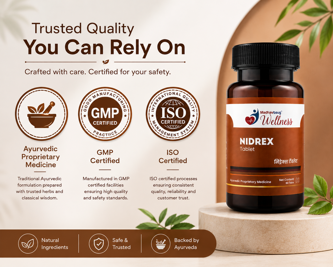 Nidrex Tablet – Daily Ayurvedic Support for Calm Mind, Better Sleep & Stress Wellness