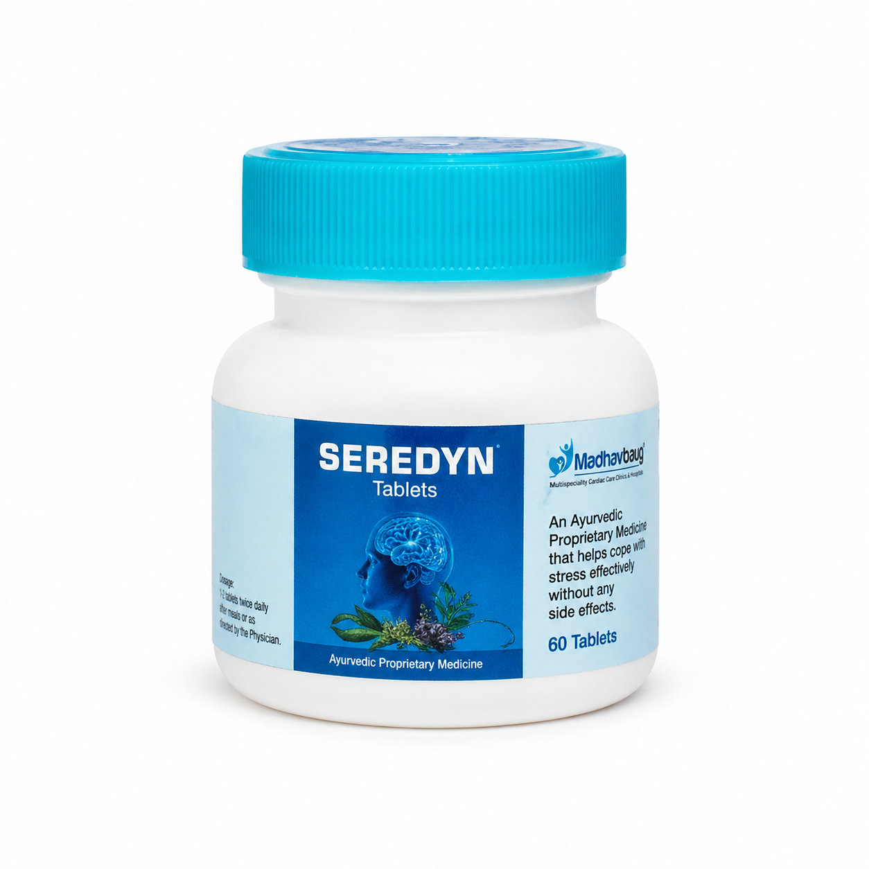 Seredyn Ayurvedic Tablets for Stress Support | Ashwagandha Brahmi Formula | Daily Wellness Supplement | 60 Tablets