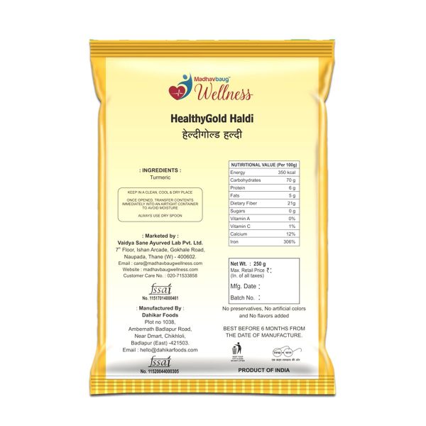 Healthy Gold Haldi Back